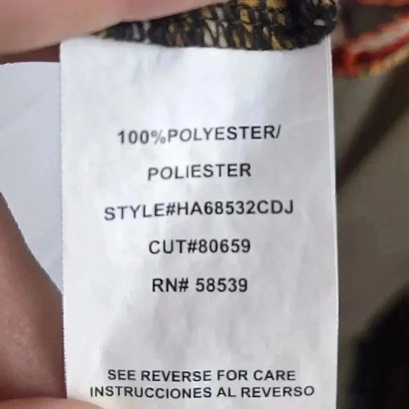 Speechless XL Aztec Tribal Geometric Design Sheer V Neck 3/4 Sleeve Blouse - Picture 10 of 10